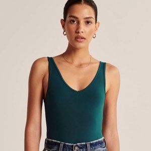 Abercombie & Fitch Bare Seamless V-Neck Bodysuit, Size S